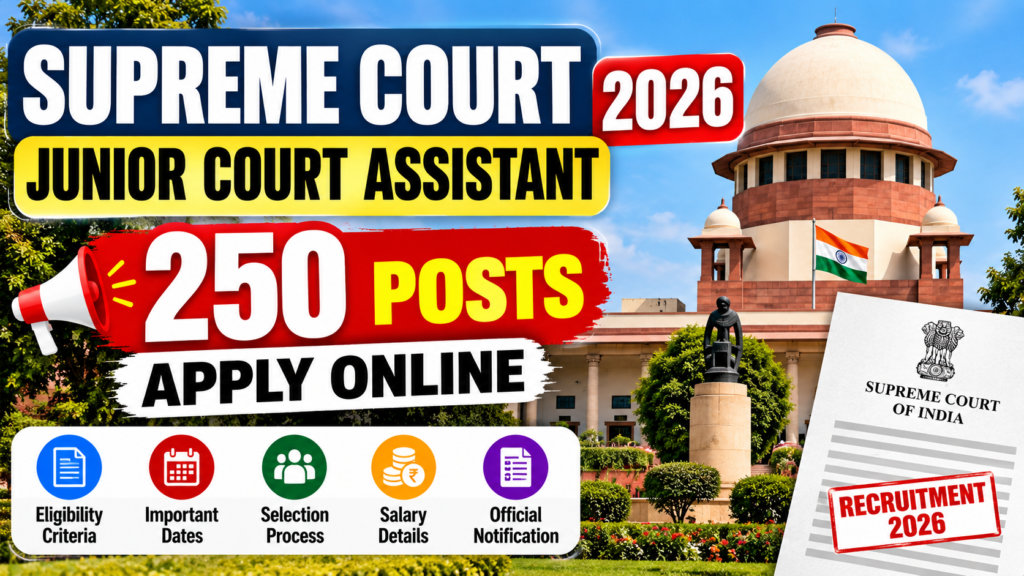 Supreme Court Junior Court Assistant Recruitment 2026